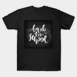 Back to School Chalkboard Calligraphy T-Shirt